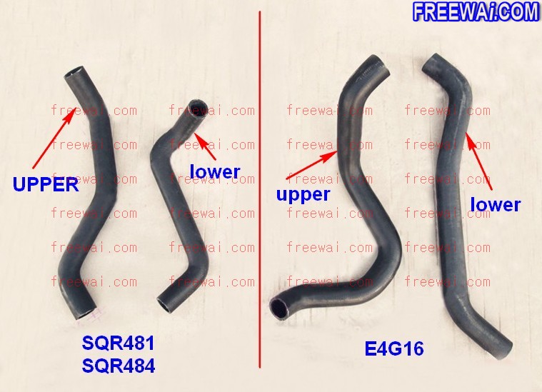 engine / radiator upper and lower water hose for Chery A3 J3 [Chery A3 ...